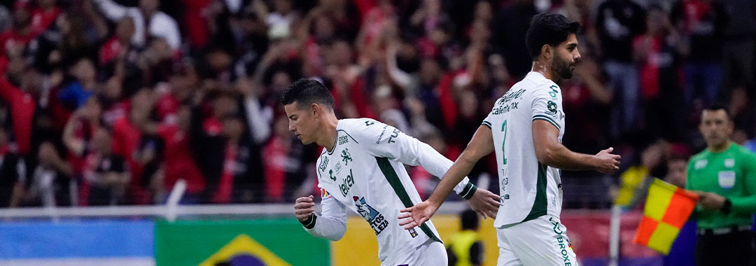 León vence al Atlas en el debut de James Rodríguez en la Liga BBVA MX