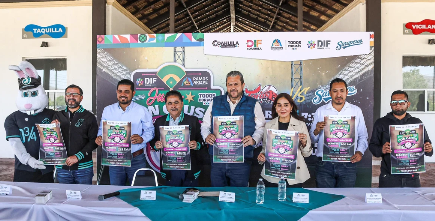 Saraperos de Saltillo y Toros de Tijuana unen fuerzas por una buena causa
