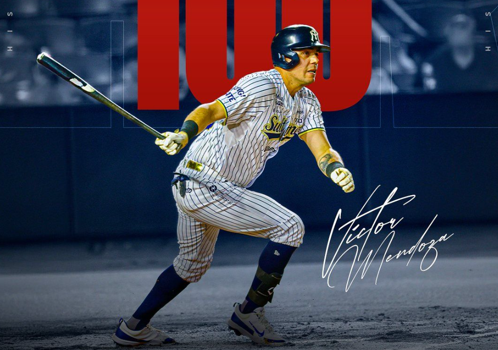 Víctor “La Chule” Mendoza conecta su jonrón número 100 con Sultanes y se acerca al récord histórico del club