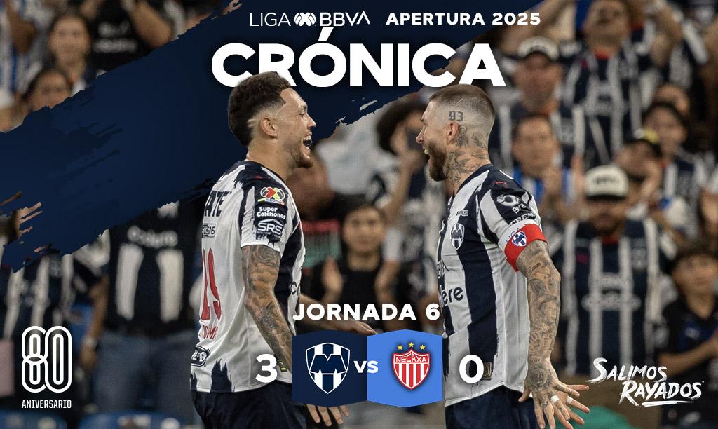 Rayados arrasa con Necaxa: gol olímpico y liderato en la Liga MX