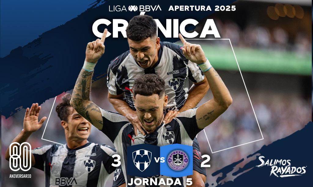 Rayados firma su triunfo 100 en el BBVA con victoria ante Mazatlán