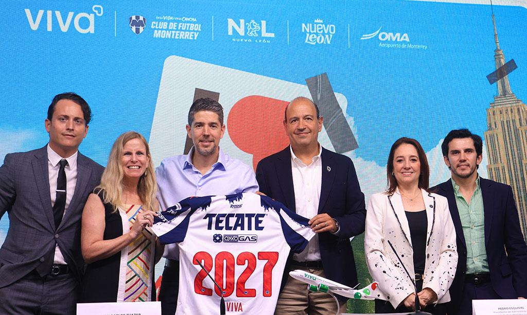 Rayados y VIVA renuevan alianza estratégica hasta 2027 y anuncian ruta directa a Nueva York
