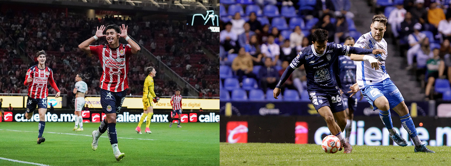 Chivas arrasa al Necaxa y Puebla rescata empate ante Pachuca en la Jornada 10